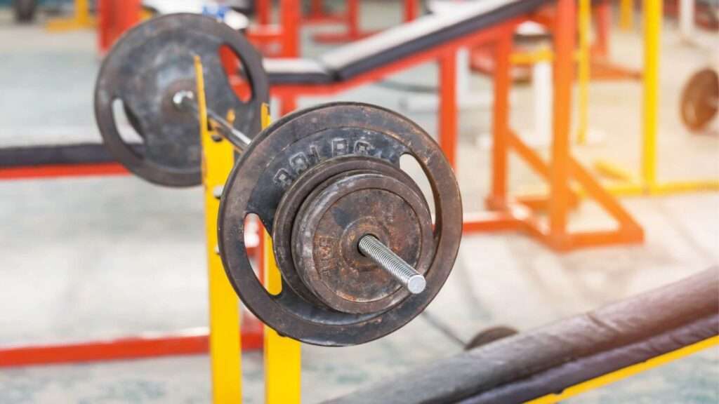 ready to lift rusty gym weights